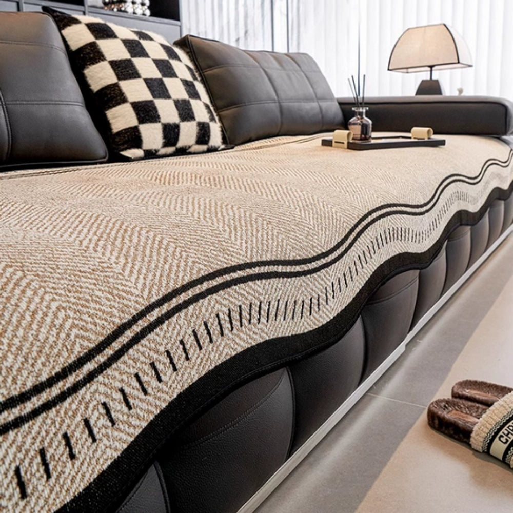 Avelena | Modern Wave Anti-Rutsch Sofabezug