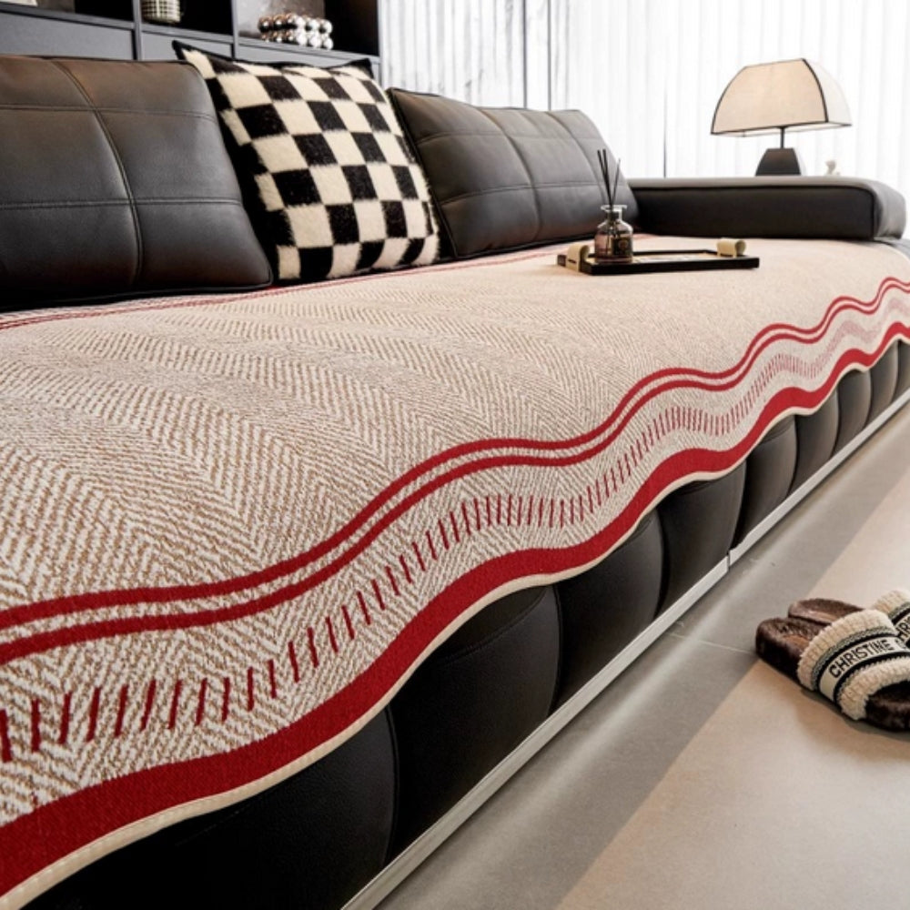 Avelena | Modern Wave Anti-Rutsch Sofabezug