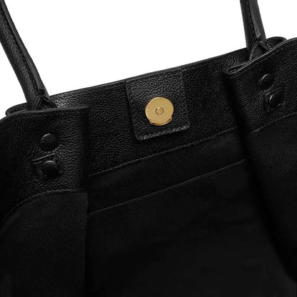 Avelena | Tassa Luxus Oversized Schultertasche mit goldener Verschluss - Elegante Minimalistische Tote für Frauen