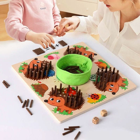 Avelena | Holz-Igel-Lernspiel zum Zählen und Stecken