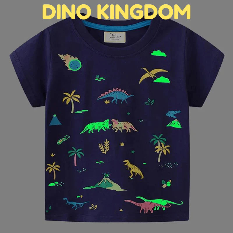 Avelena | Icone Dinoshirt Kinder Glow In The Dark Dinosaur T-Shirt