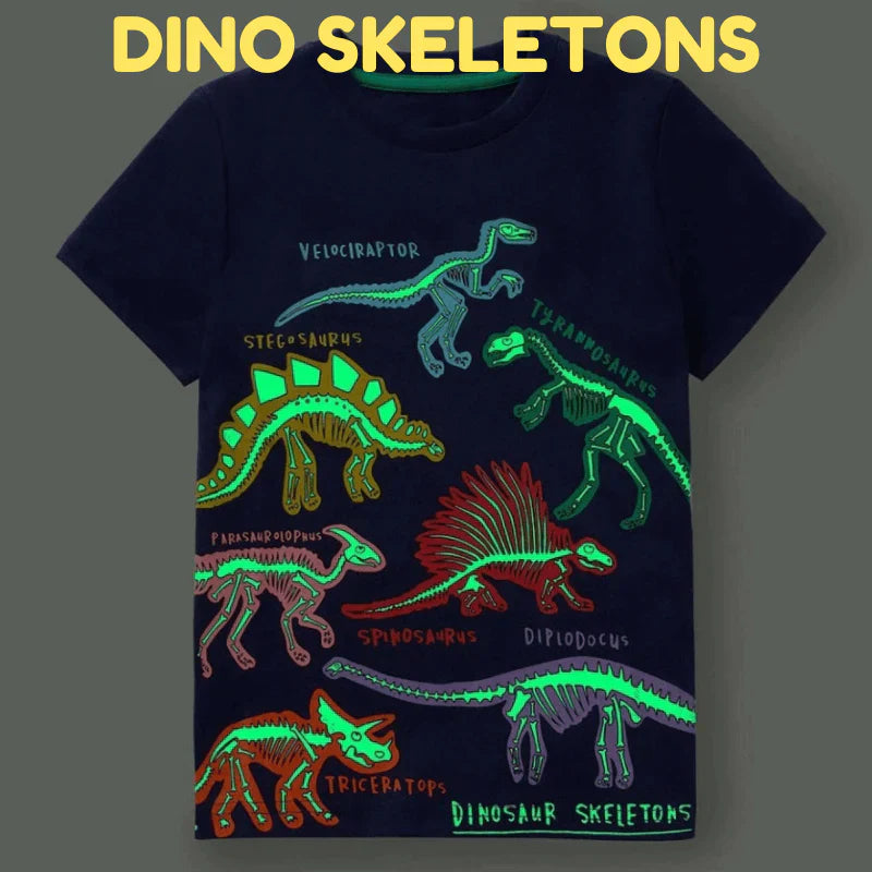 Avelena | Icone Dinoshirt Kinder Glow In The Dark Dinosaur T-Shirt