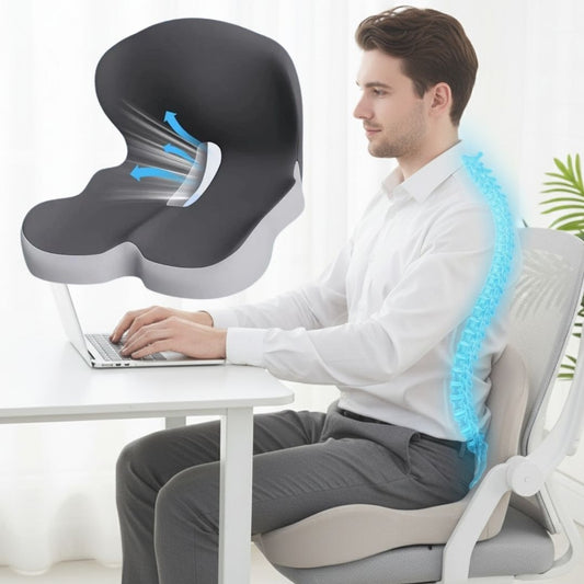 Avelena | All-in-One Orthopedic Memory Foam Seat Cushion - Cushion for Seat and Back for Pain Relief and Comfort