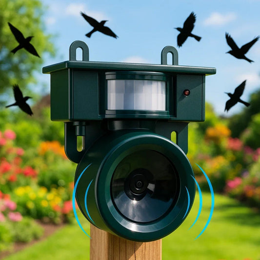 Avelena | TerraGuard | Wetterfester Vogelschreck mit PIR & Solarenergie