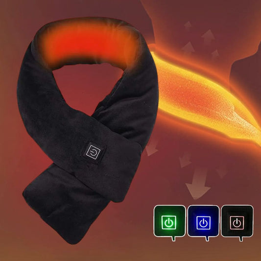 Avelena | Beheizter Kunstpelzschal UK – Wiederaufladbarer USB-Winter-Schal, Weicher thermischer Halswärmer