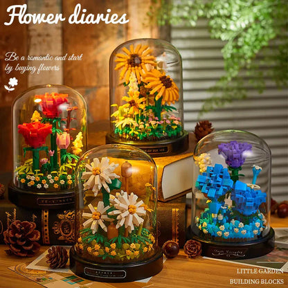 Avelena | Diy Mikro Blumen Bausteine Mini Ziegel Partikel Ewiges Leben Blumen Heimdekoration Zusammenbau Puzzle Spielzeug Kinder Geschenk