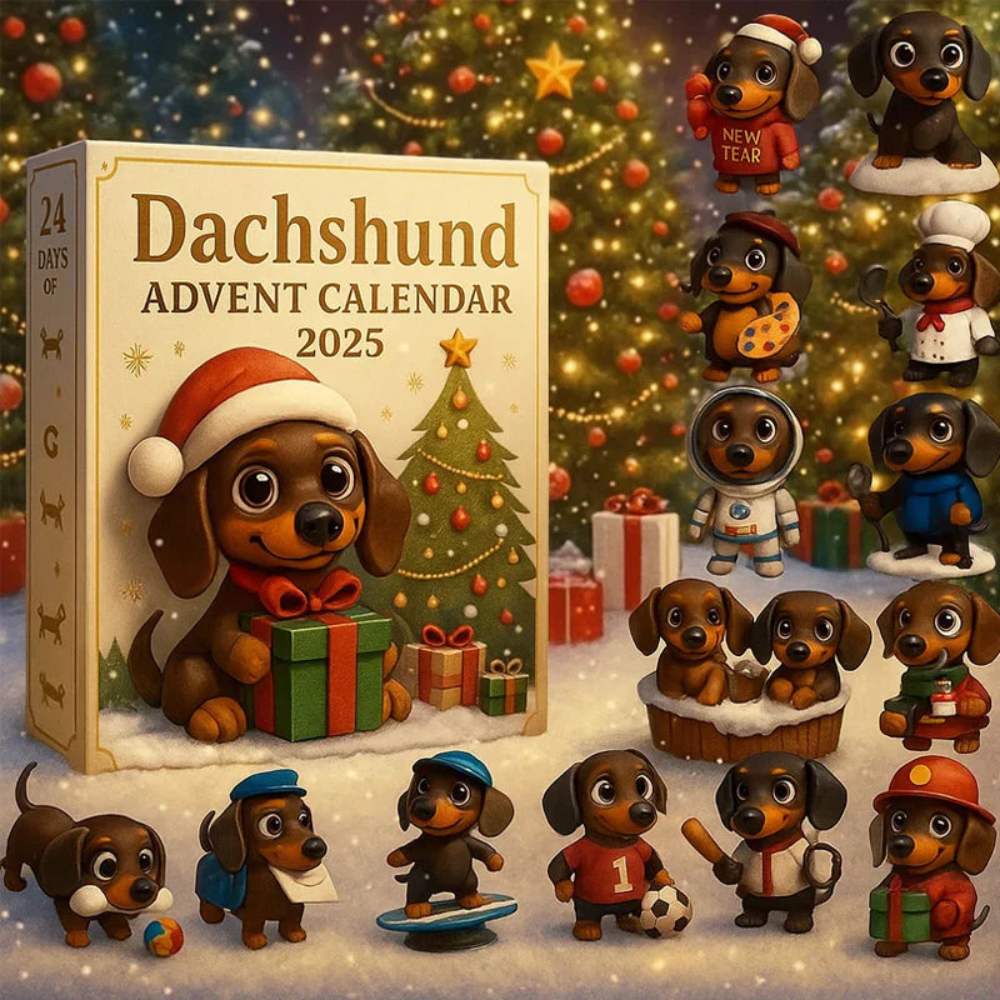 Avelena | Dog Advent Calendar Christmas Gift Collectible Figurines Set