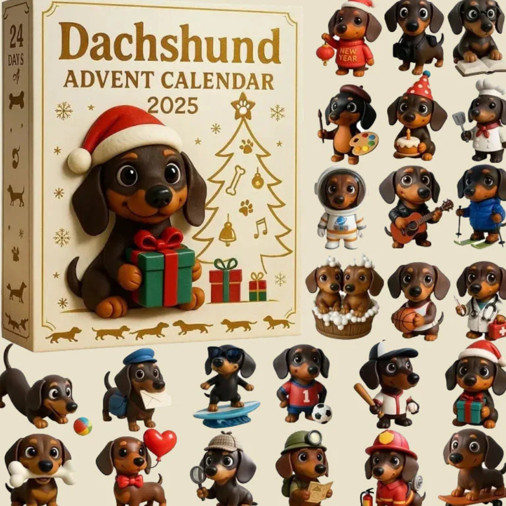 Avelena | Dog Advent Calendar Christmas Gift Collectible Figurines Set