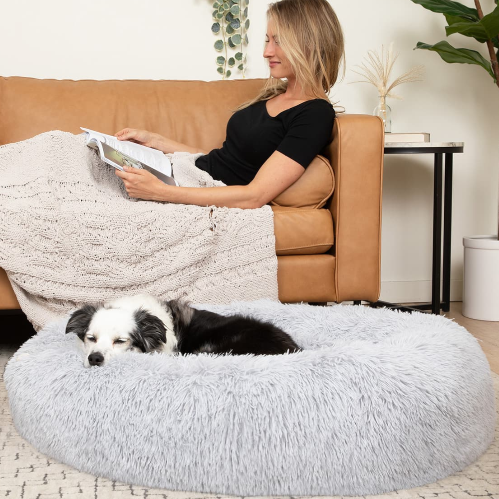 Avelena | Dog Calming Bed Soft Plush Anxiety Relief Pet Cushion