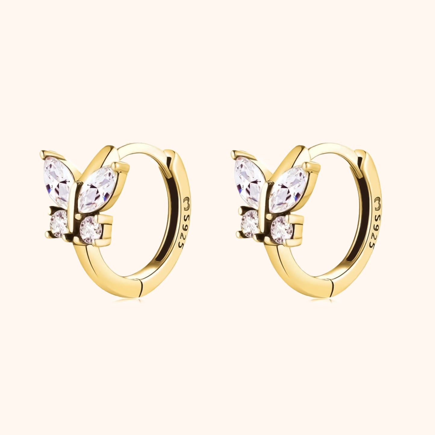 Avelena | Kristall Schmetterling Ohrringe Auryn