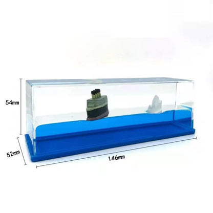 Avelena | Black Pearl Piratenschiff Kreuzfahrt Flüssiger Drift Flasche Wird Nie Umkippen Desktop Geschenk Entlastung Dekorative Ornamente