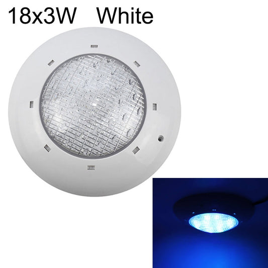 Avelena | 18x3W ABS Kunststoff Schwimmbad Wandlampe Unterwasserlicht (Weiß)