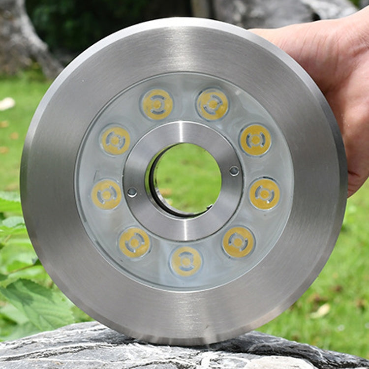 Avelena | 12W Landschaft Bunt Farbwechsel Ring LED Edelstahl Unterwasser Springlicht (Bunt)