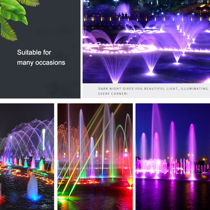 Avelena | 12W Landschaft Bunt Farbwechsel Ring LED Edelstahl Unterwasser Springlicht (Bunt)