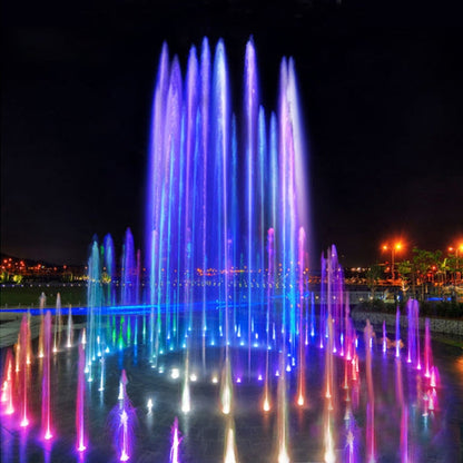 Avelena | 12W Landschaft Bunt Farbwechsel Ring LED Edelstahl Unterwasser Springlicht (Bunt)