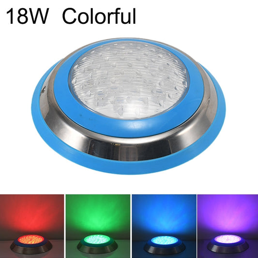 Avelena | 18W LED Edelstahl Wandmontierte Poollicht Landschaft Unterwasserlicht (Buntes Licht)