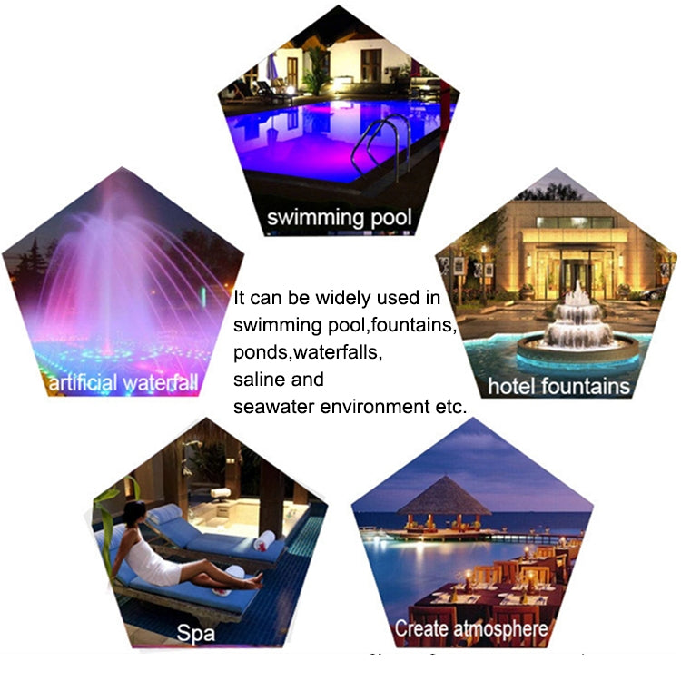 Avelena | 15W LED Edelstahl Wandmontierte Poolbeleuchtung Landschaft Unterwasserlicht (Buntes Licht + Fernbedienung)