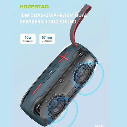 Avelena | HOPESTAR H49 RGB Licht TWS Wasserdicht Wireless Bluetooth Lautsprecher (Schwarz)