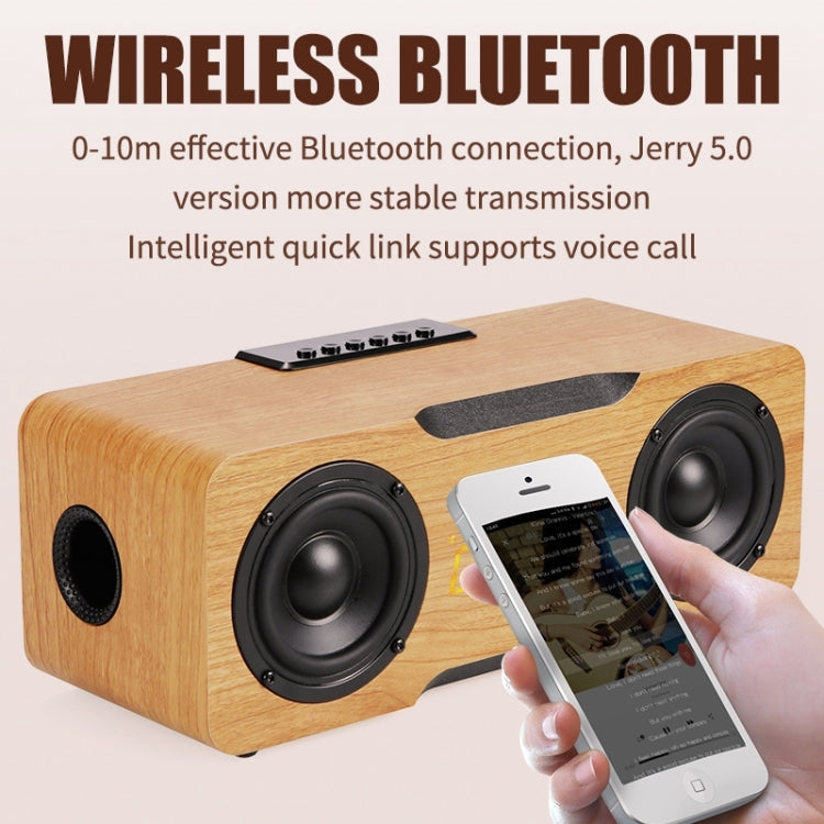 Avelena | M8C Multifunktionaler Wecker Bluetooth Lautsprecher (Dunkelbraun)
