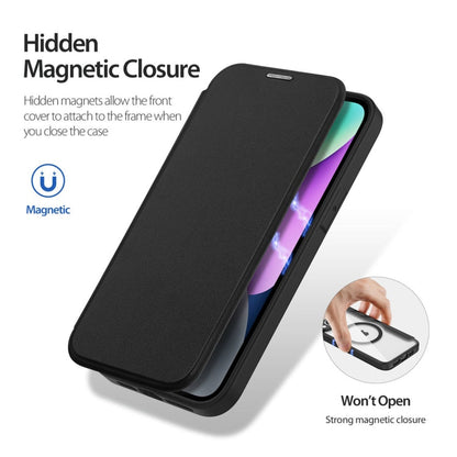 Avelena | Iphone 14 / Iphone 13 Dux Ducis Skin X Pro Series Magsafe Pc + Tpu Telefon Lederhülle - Schwarz