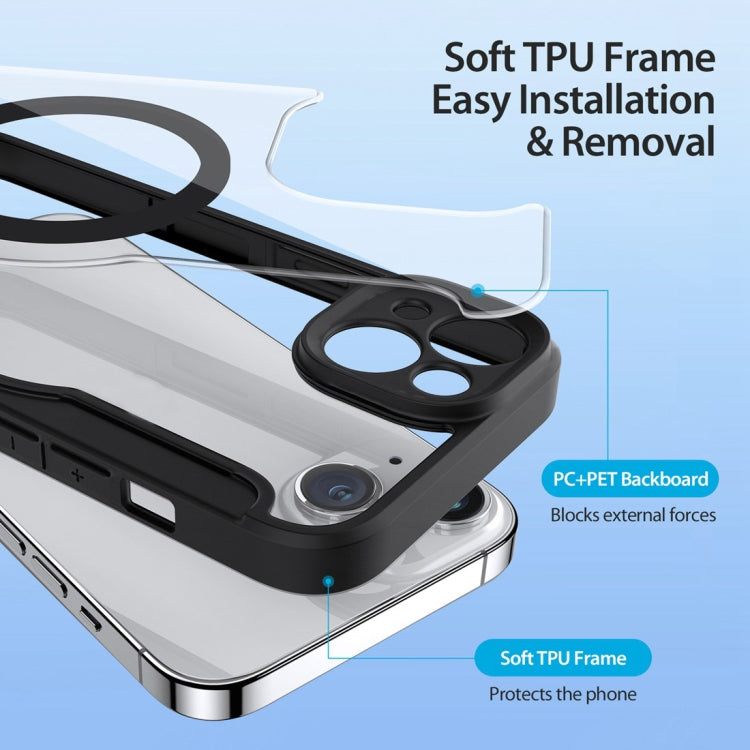 Avelena | Iphone 14 / Iphone 13 Dux Ducis Skin X Pro Series Magsafe Pc + Tpu Telefon Lederhülle - Schwarz