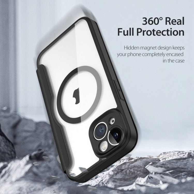 Avelena | Iphone 14 / Iphone 13 Dux Ducis Skin X Pro Series Magsafe Pc + Tpu Telefon Lederhülle - Schwarz