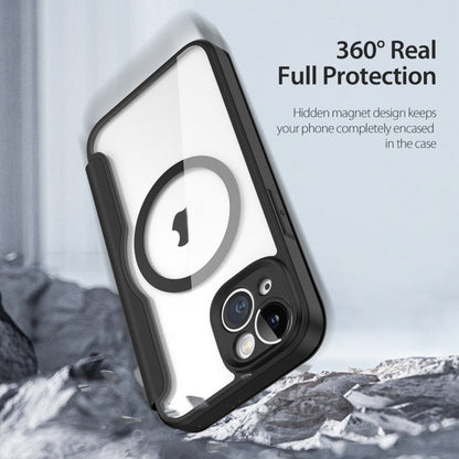 Avelena | Iphone 14 / Iphone 13 Dux Ducis Skin X Pro Series Magsafe Pc + Tpu Telefon Lederhülle - Schwarz