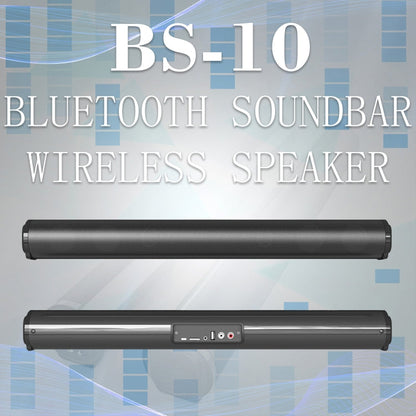 Avelena | BS-10 Bluetooth 5.0 Lautsprecher TV Soundbar mit Fernbedienung (Schwarz)