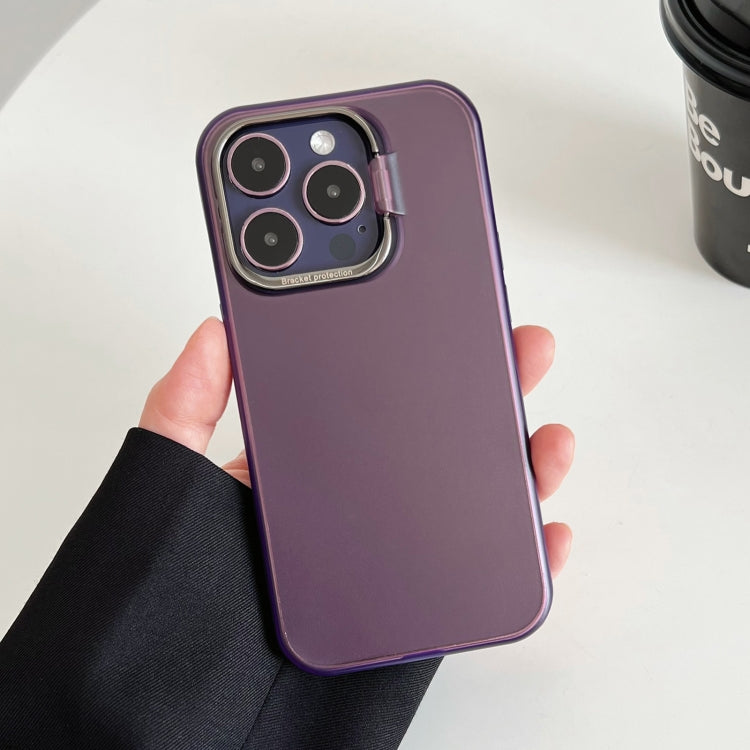 Avelena | iPhone 14 Unsichtbarer Halter Ultra-dünne PC-Handyhülle - Dunkelpurpur