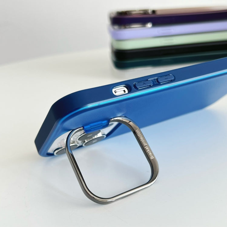Avelena | iPhone 14 Unsichtbarer Halter Ultra-dünne PC-Handyhülle - Dunkelpurpur