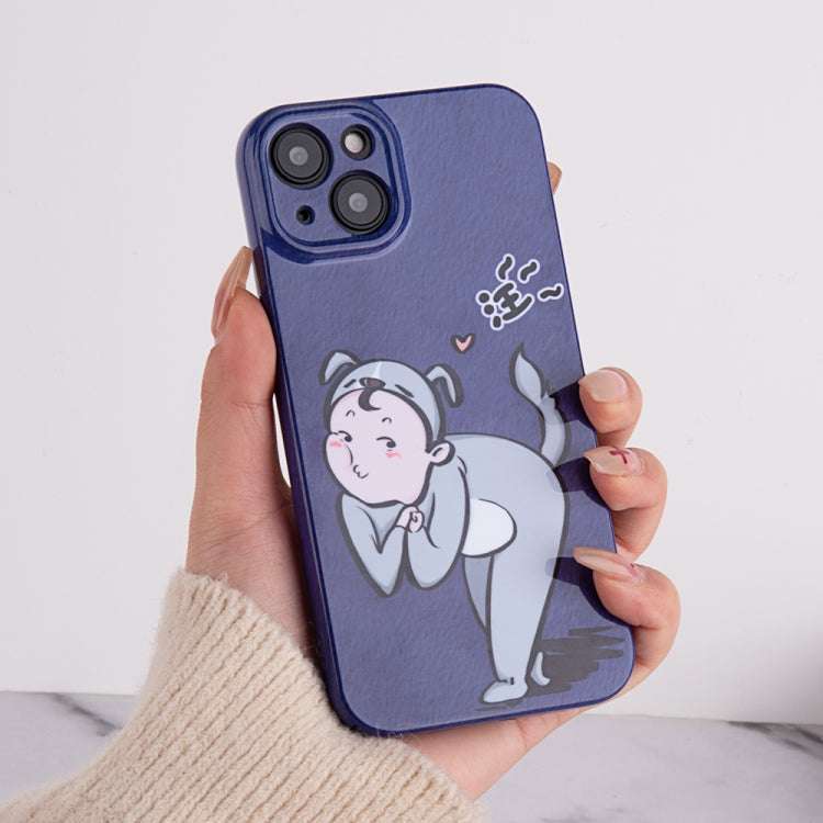 Avelena | iPhone 14 Cartoon Tier Süßherz Stil PC Schutz Handyhülle - Katze