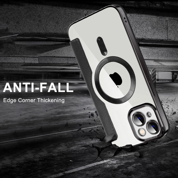 Avelena | iPhone 14 MagSafe Magnet RFID Anti-Diebstahl Leder Handyhülle - Dunkelgrün