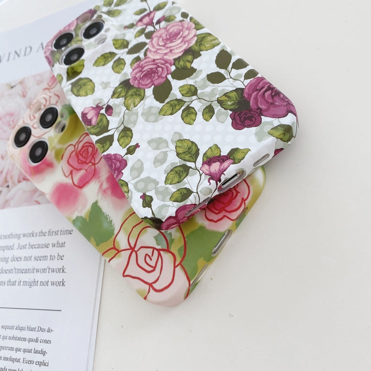 Avelena | iPhone 14 Plus Wasser Aufkleber Blumenmuster PC Handyhülle - Bunte Blumen