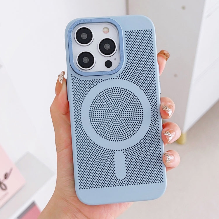 Avelena | iPhone 14 Grid Cooling MagSafe Magnetische Hülle - Sierra Blau