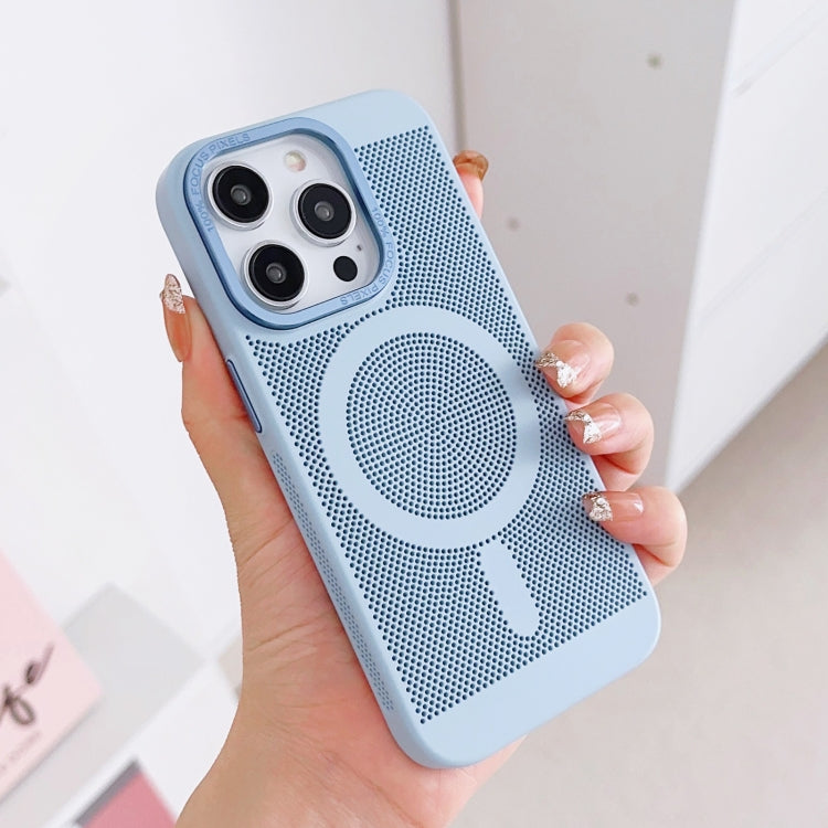 Avelena | iPhone 14 Grid Cooling MagSafe Magnetische Hülle - Sierra Blau