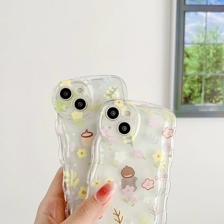 Avelena | iPhone 14 Kleines Blumentelefonetui mit Armband - Grüner Zweig