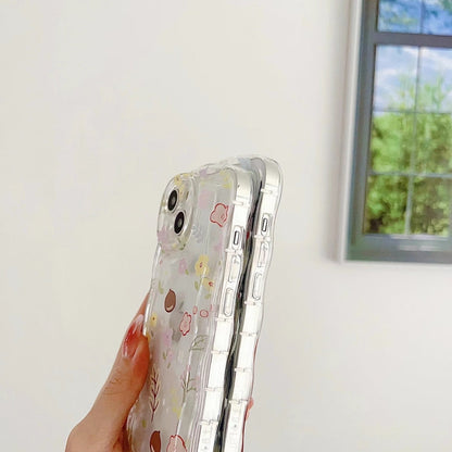 Avelena | iPhone 14 Kleines Blumentelefonetui mit Armband - Grüner Zweig