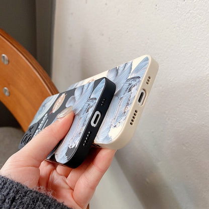 Avelena | iPhone 14 Pro Max Martian Astronaut Muster Stoßfeste Handytasche - Weiß