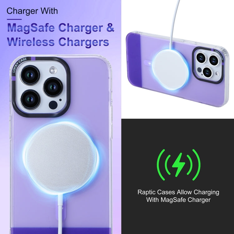 Avelena | iPhone 15 PC + TPU IMD MagSafe Magnet Handyhülle - Grau