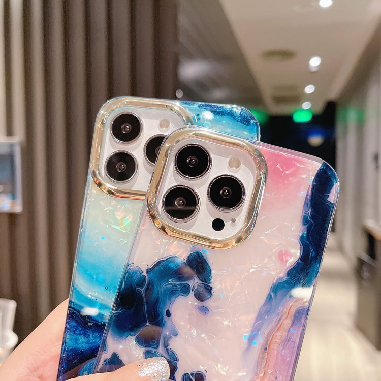 Avelena | Iphone 14 Plus Bunte Kristall Welle Tpu Handyhülle - Lila
