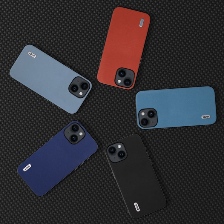 Avelena | iPhone 14 ABEEL Haze Texture PU Handyhülle - Schwarz