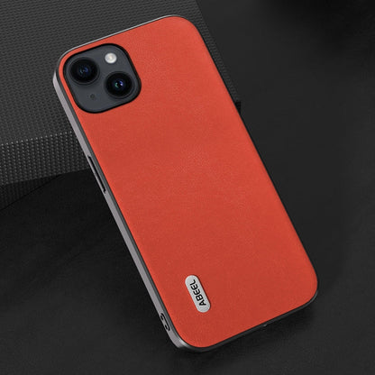 Avelena | iPhone 14 ABEEL Haze Texture PU Handyhülle - Rot