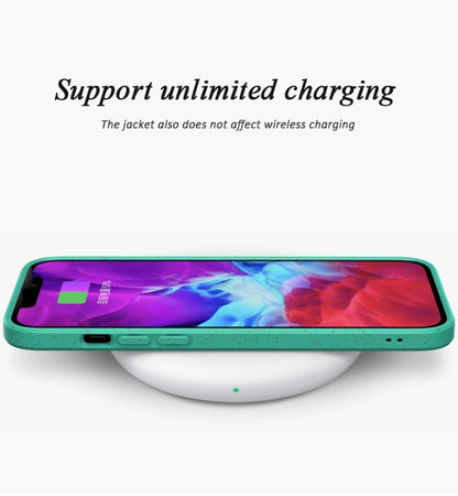 Avelena | iPhone 15 Starry Series Stoßsicheres Strohmaterial + TPU Schutzhülle - Sternenlicht