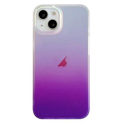 Avelena | iPhone 14 Doppelseitige IMD Laser Gradient PC Handyhülle - Lila
