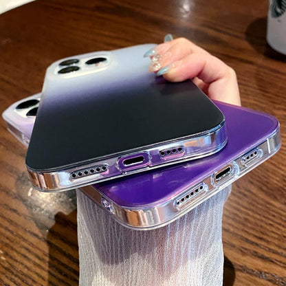 Avelena | iPhone 14 Doppelseitige IMD Laser Gradient PC Handyhülle - Lila