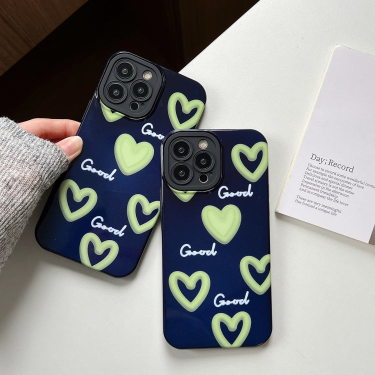 Avelena | iPhone 14 2 in 1 PC + TPU Stoßfeste Handyhülle - Herz