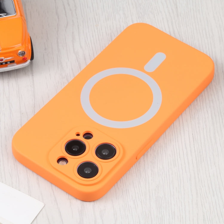 Avelena | Iphone 15 Pro Liquid Silicone Magsafe Handyhülle - Orange