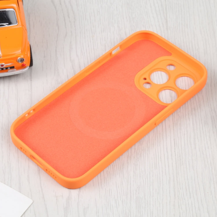 Avelena | Iphone 15 Pro Liquid Silicone Magsafe Handyhülle - Orange