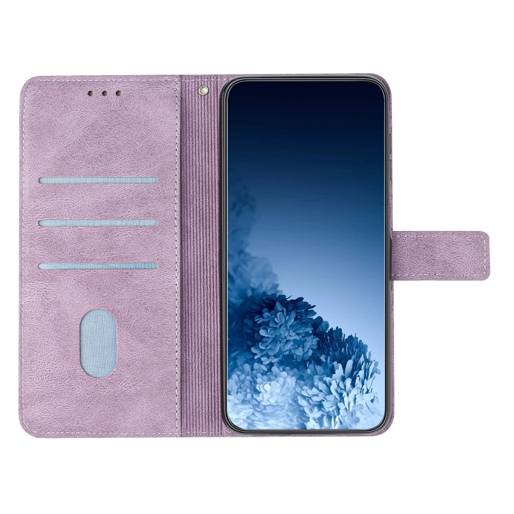 Avelena | Iphone 15 Pro Mandala Prägung Flip Leder Handyhülle - Lila