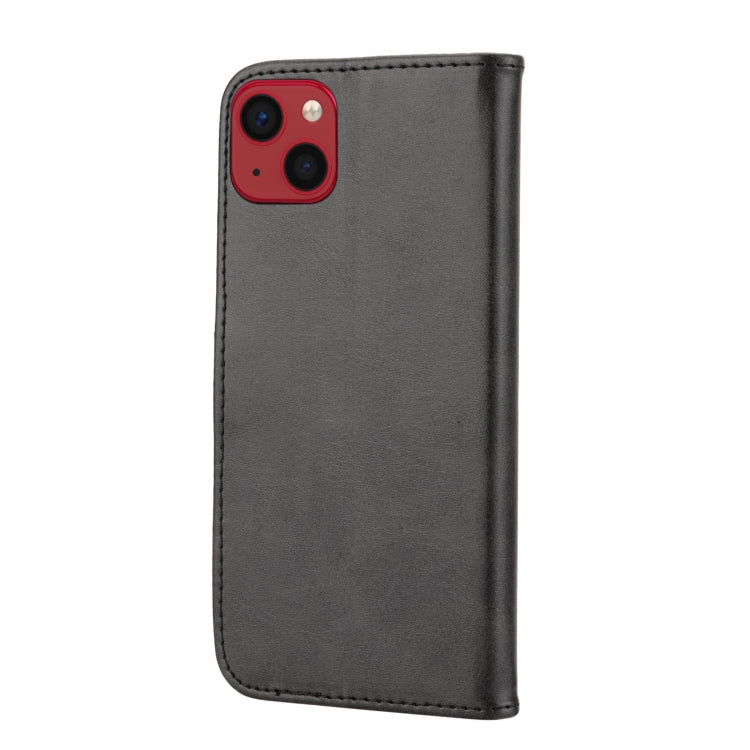 Avelena | iPhone 15 Prägung Happy Cat Muster Flip Leder Handyhülle - Schwarz